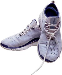 Fisher's purple Nikes